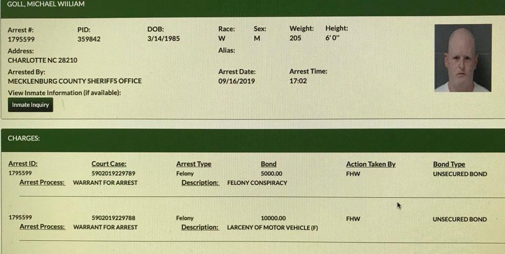 is stealing mail a felony in nc